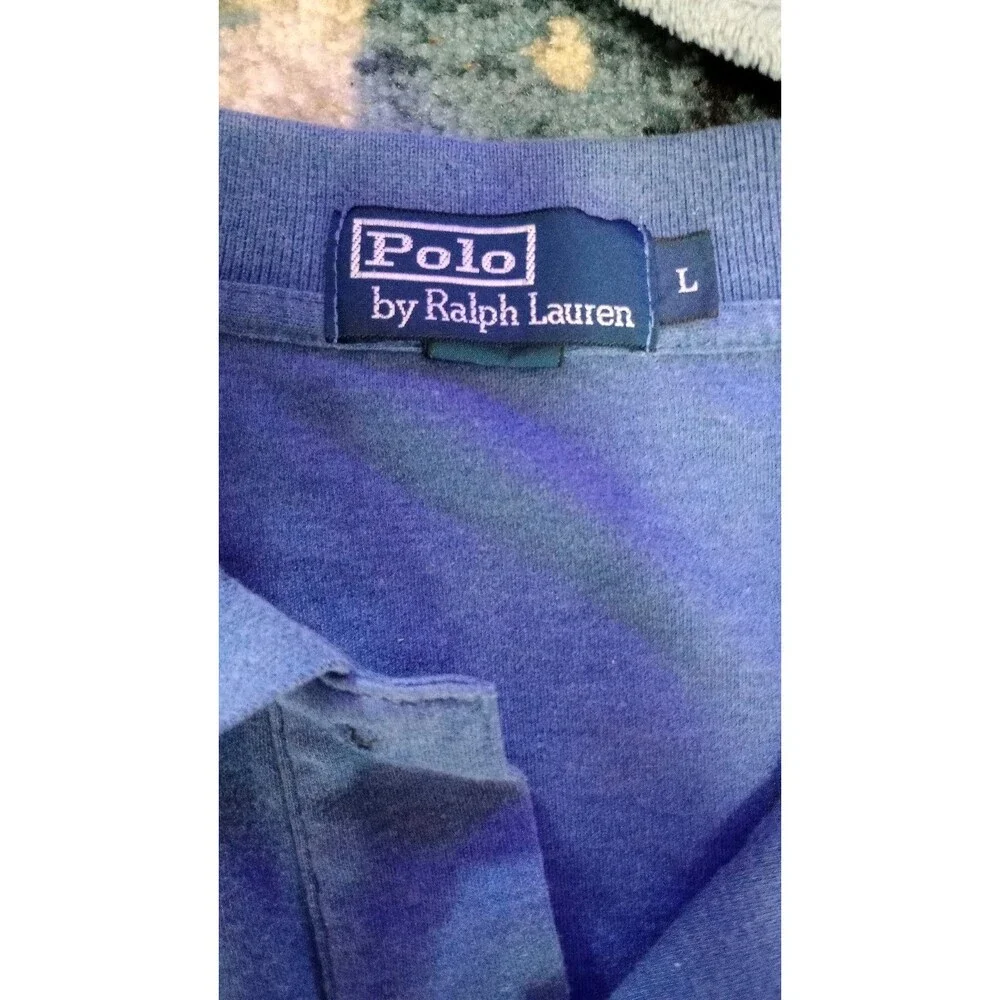 Polo Ralph Lauren Men's Classic Fit Mesh Polo Shirt Blue Size L W/ Defect